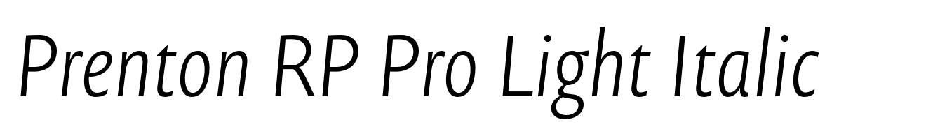 Prenton RP Pro Light Italic